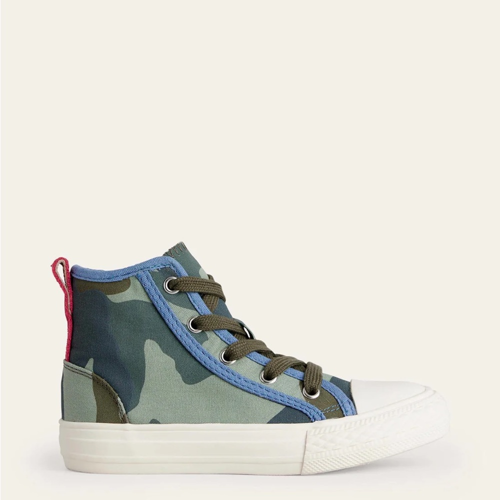 Kids Camouflage High-Top Sneakers